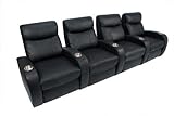 IMAGE OF Rialto Home Theater Seating - Row of 4 (Black)