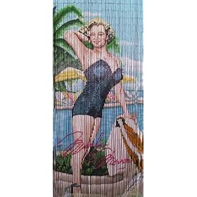 Beautiful Bamboo Beaded Curtain MONROE/BY THE POOL