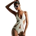 Monokini Badeanzug Bikini weiss (1021) oder schwarz