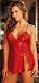 Plus Size Charmuese Babydoll (1X, Red)