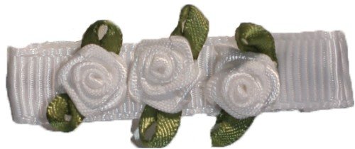 Click here to buy Posies Accessories Three Buds Hair Clippie White.