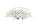 Bridal Leaf Frond Skeleton Crystal Clear Rhinestone Jewelry Head Piece Hair Comb