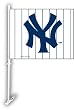 New York Yankees Car Flag W/Wall Brackett Set Of 2 - Car Flag Yankees
