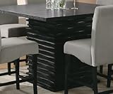 Counter Height Dining Table in Rich Black Tone Finish