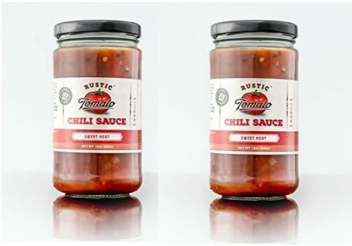 Rustic Tomato Homemade 100% Natural Chili Sauce - 12 oz (Sweet Heat, 2-pack)