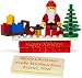 LEGO Christmas Holiday Magnet Set with Santa Claus, Tree, and Sleigh