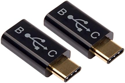 Alegant USB-C To Micro USB Adapter Converter (2-Pack) Suitable For LG, Nexus, Nokia, MacBook - 56k Resistor USB Connector - Durable Construction - Fast Charging (2-pack, Black)