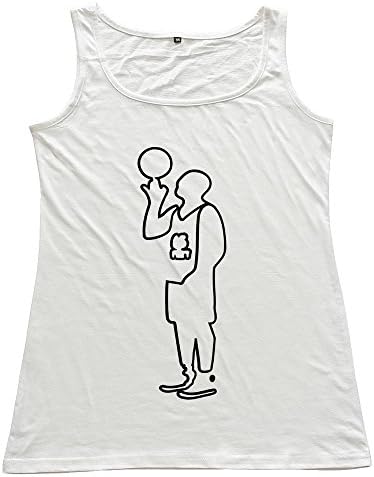 Female Basketball Player Outline Custom Cool White Tops By RRG2G X-Large