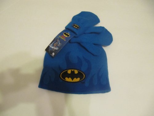  Batman Benie Hat and Glove Set Toddler Navy