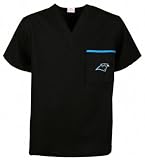 Carolina Panthers Black Scrub Top