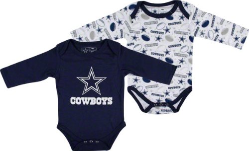 Dallas Cowboys Newborn Hide 'N Seek Long Sleeve Creeper 2-Pack