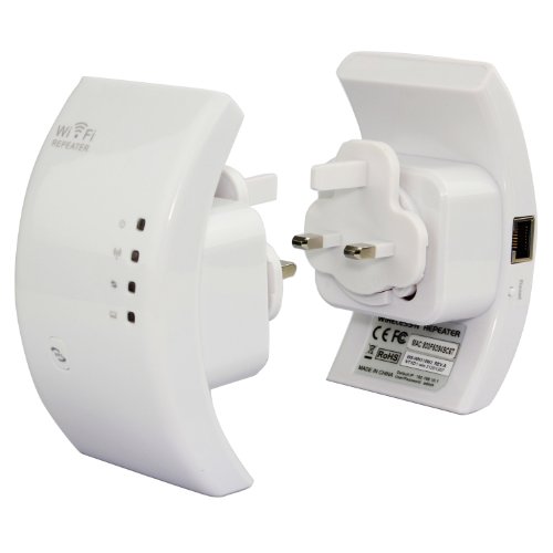 eSynic® Latest Version 1.3 WPS 300Mbps Wireless Wifi Repeater Range Network Router Extender Booster Complies with IEEE 802.11N/G/B Extend Your Wi-Fi Coverage