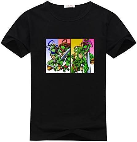 TheresaRizzo Teenage Mutant Ninja Turtles Mens Tee Black T-shirts Size XL