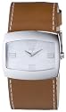 Joy - JW528 - Semi-Rectangulares - Quartz Analogique - Montre Femme Acier - Bracelet Cuir Brun