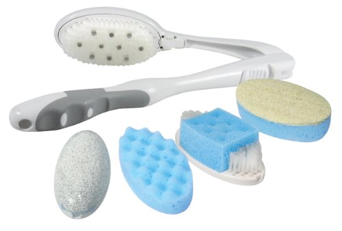 Lu La Bath Brush Gift Set - Adjustable Handle with Interchangable Heads