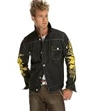 Ed Hardy - Ed Hardy The Yellow Embroidered Jean Jacket