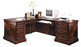 Desk with Right Computer Return (Dark Cherry) (74"W X 30"H X 36.5"D)