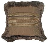 Pillow 18inch Square Brush Fringe Smoke