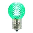 Pack of 25 LED G30 Green Replacement Christmas Light Bulbs