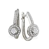 .40ct Diamond Hoop Earrings With Center Diamond
