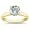 1.25 Carats 7mm Green Amethyst Gemstone Solitaire Ring in 14K Yellow Gold