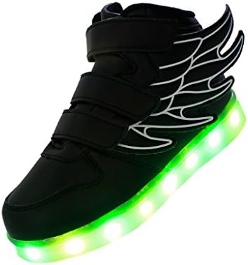 ERUPTWORLD Wings Kid Boy Girl Fashion Light Up Sneakers USB Charging Shoes with Led