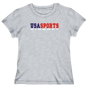 USA SPORTS Airsoft Sports Womens T-Shirt (Heather Gray, Sizes X-Small - XXX-Large) USA SPORTS Airsoft Sports Womens T-Shirt (Heather Gray, Sizes X-Small - XXX-Large)