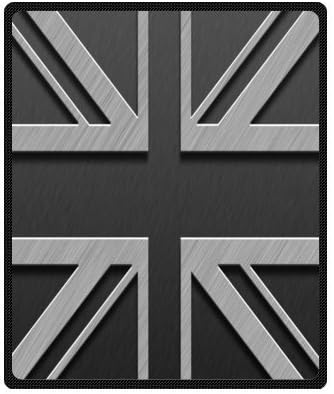 Union Jack Flag Fleece Print blanket 50 inches x 60 inches (Medium)