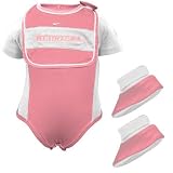 Nike Nebraska Cornhuskers White & Pink Infant 3-piece Creeper Set