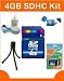 High-Speed 4GB SDHC Class 6 Memory Card and FREE KIT.
