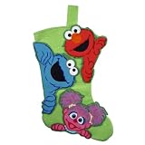 Kurt Adler 19-Inch Sesame Street Felt Stocking Featuring Elmo, Cookie Monster and Abby Cadabby