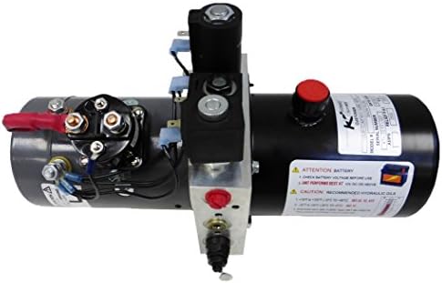 K Tool International KTI Snowplow Unit (12V DC, Double Acting):17 L X 6 W X 8 H, 0.1013 CID, 1.5 Qt. Steel Tank,1.2 GPM@2000 PSI #6 SAE Ports and Solenoid Operated 4 Way, 3 Pos Valve