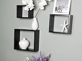 Ennospace Victorian Tri Cube Wall Displaying Shelf Black