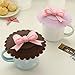 Silicone Watertight Cup Mug Lid Cover Cap leak proof leakproof Set selection 4pcs (Bow)