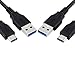 2-Pack USB Type C (USB-C) to USB 3.0 Type A Charging and Sync Cable for New MacBook, Nexus 5X, Nexus 6P, OnePlus 2, Lumia 950 and Other Type-C Phones (2x Black-1.0M)