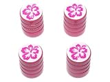 Hibiscus Flower - Tire Rim Valve Stem Caps - Pink