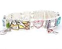 Hobby Scrapbook Scrap Book Happy Stretch Charm Bracelet