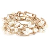 in2 Design ?Louise? White Pearl Wrap Leather B