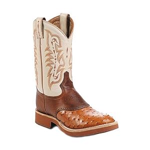 Mens Tony Lama 11 Comfortable Pull On Quill Ostrich Western Cowboy Boots by Men's Exotic Boots