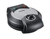 Severin - WA 2103 - Gaufrier - 1200 W - Thermostat Réglable - Noir / Inox Brossé