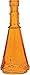 Luna Bazaar Small Vintage Glass Bottle (6.75-Inch, Cone Design, Orange) - Flower Bud Vase - For Home Decor, Party Decorations, and Wedding Centerpieces