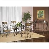 Natural Slate and Copper Round Dining Table