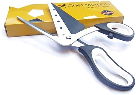 Genuine ChefMargot (TM) High End Pizza Scissors Cutter. 10.5 inch. With Gift Box. Black