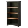 South Shore Furniture Gascony Collection 4-Shelf Bookcase, Ebony and Spice Wood