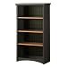 South Shore Furniture Gascony Collection 4-Shelf Bookcase, Ebony and Spice Wood