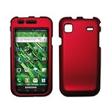 Red Rubberized Hard Cover Crystal Case for Samsung Vibrant/Galaxy S T959