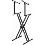 Hercules KS240B EZ LOK Double Brace KEY Stand W/TIER