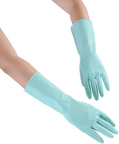Good Living Latex Kitchen Dishwashing Household Gloves (Small, Blue)