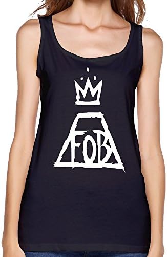 Fall Out Boy Fob Logo Womens Black Tank Tops