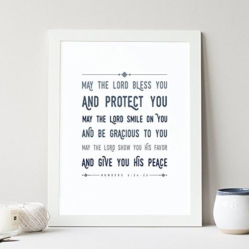 Bible Verse Print, Scripture Art : Numbers 6:24-26